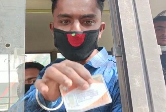 'Black-Masked' BJP worker arrested by Police as Biplab Deb feared about a repeat of Black-sign display protest like PM Modi’s previous visit 'Black-Masked' BJP worker arrested by Police as Biplab Deb feared about a repeat of Black-sign display protest like PM Modi’s previous visit